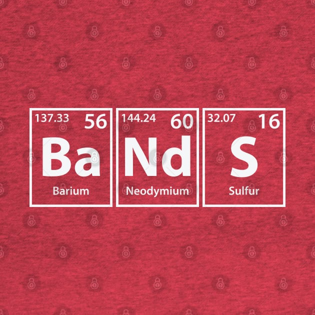 Bands (Ba-Nd-S) Periodic Elements Spelling by cerebrands